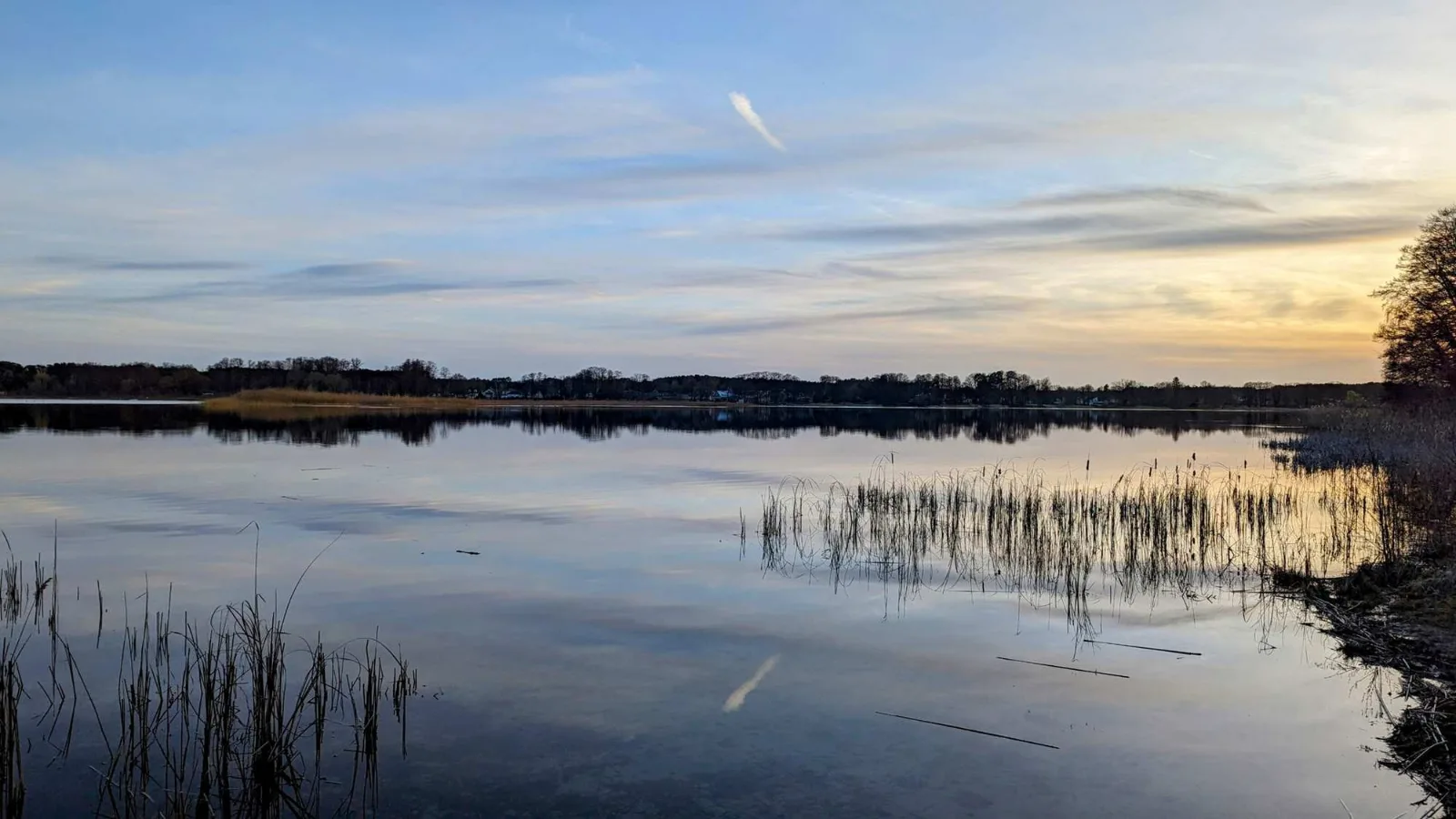 Großer Seddiner See im Abendlicht