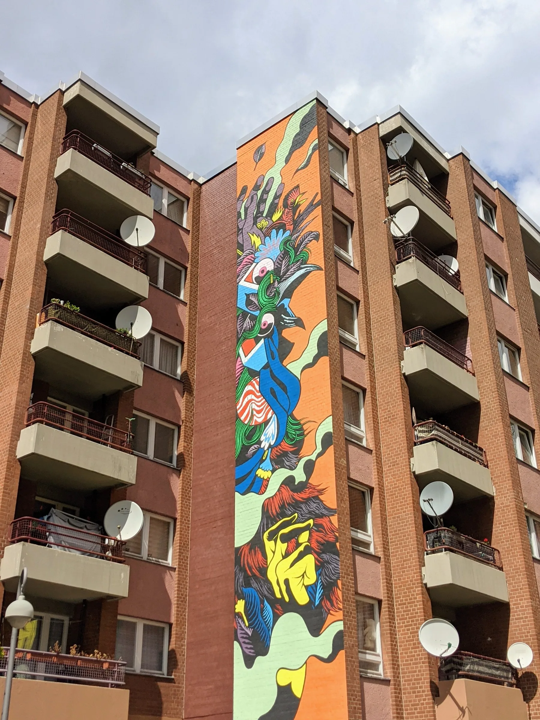 Bicicleta Sem Freio: Wandbild an der Steinmetzstraße in Berlin