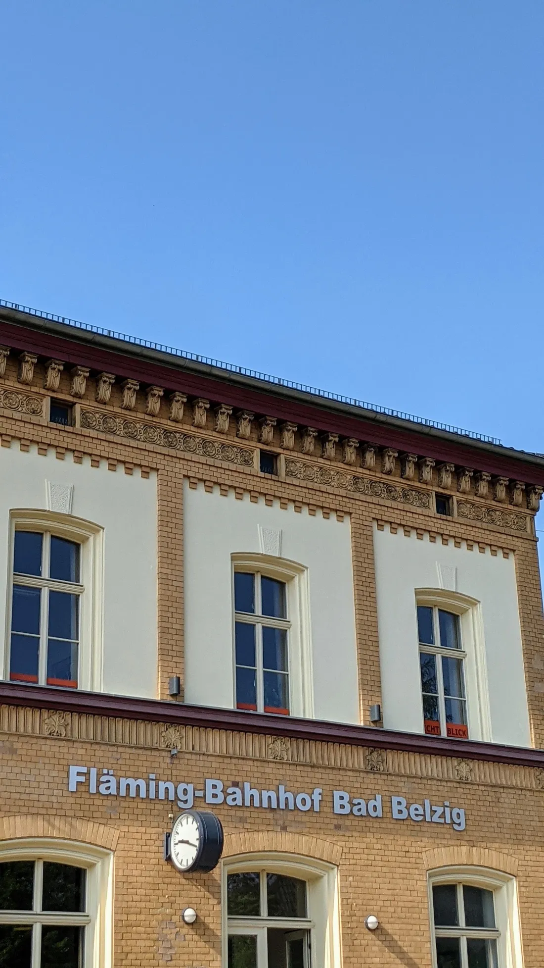 Bahnhof Bad Belzig, Startpunkt der ersten Etappe des Burgenwanderwegs