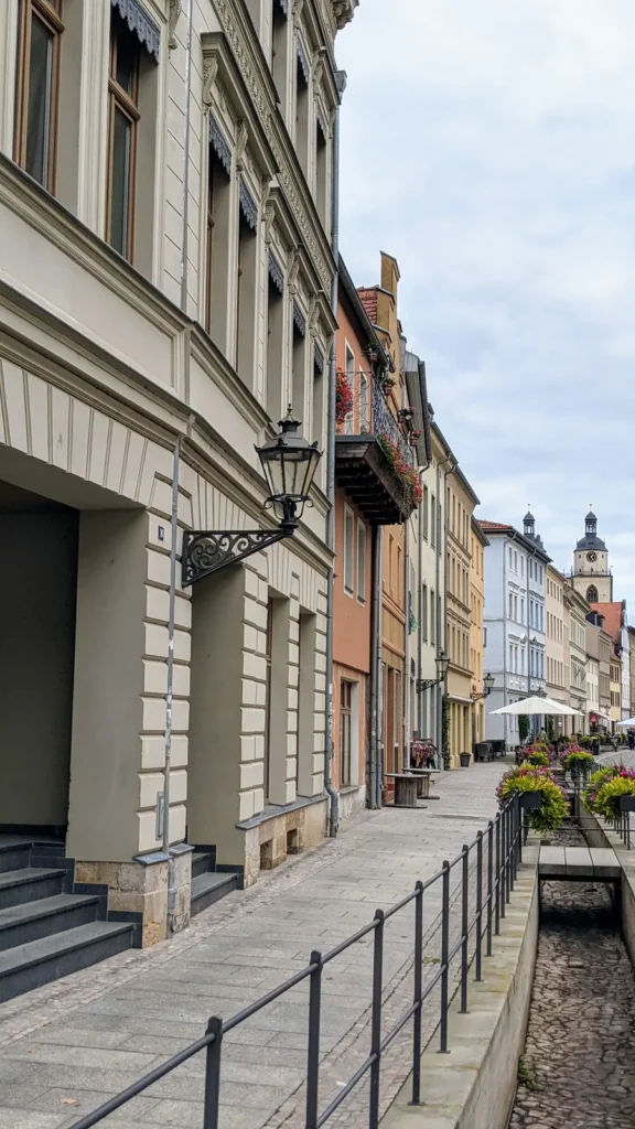 Häuserzeile in der Altstadt von Lutherstadt Wittenberg