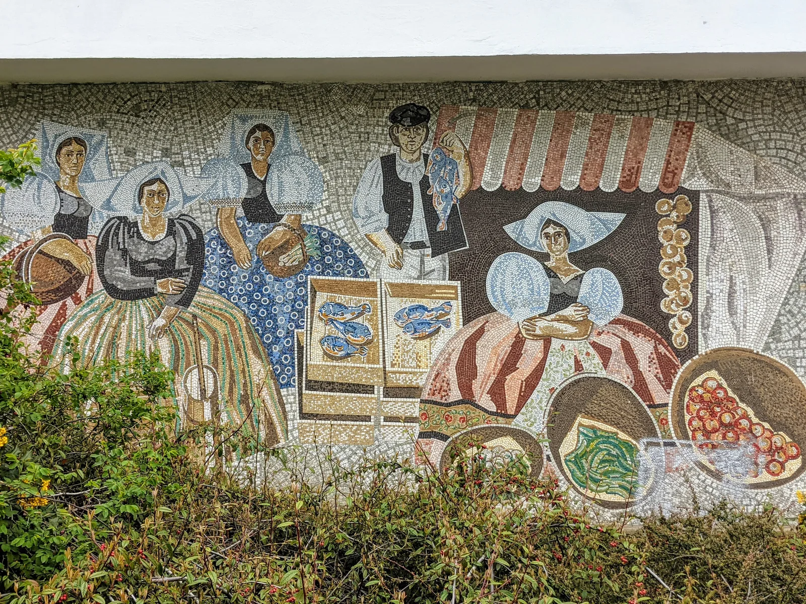 Mosaik „Marktszene“ in der Innenstadt von Cottbus