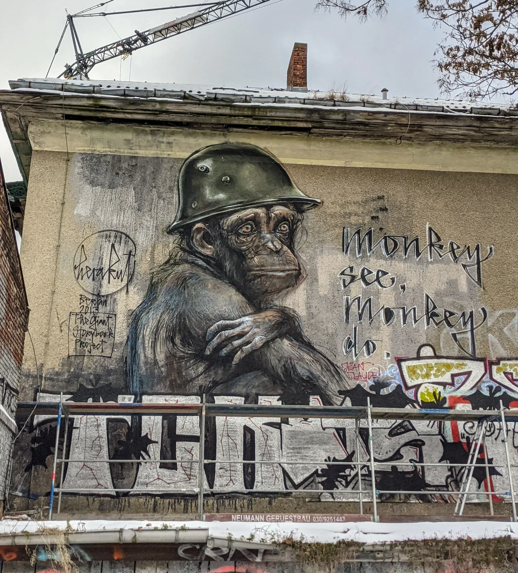 Herakut: Monkey see, monkey do in Alt-Stralau