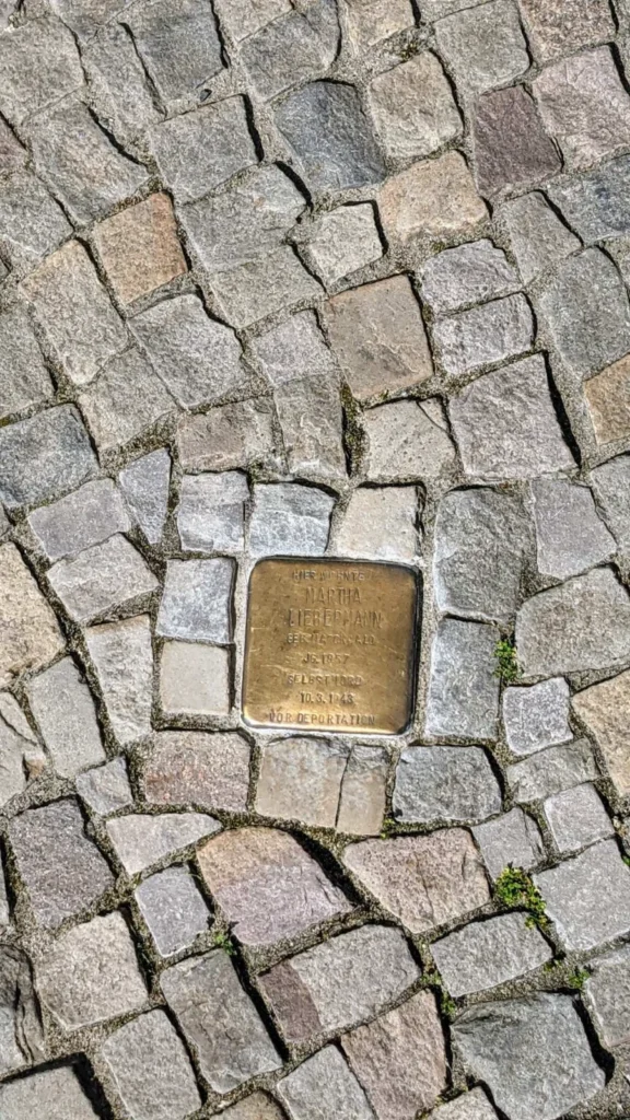Stolperstein für Martha Liebermann vor dem Haus Pariser Platz 7