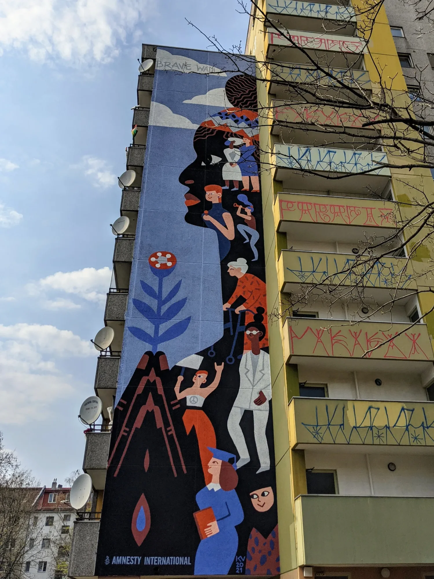 Katerina Voronina: Brave Wall an der Gitschiner Straße