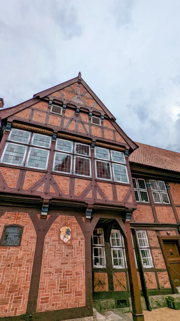Fachwerkhaus mit Ziegelgefachen in der Rendsburger Altstadt