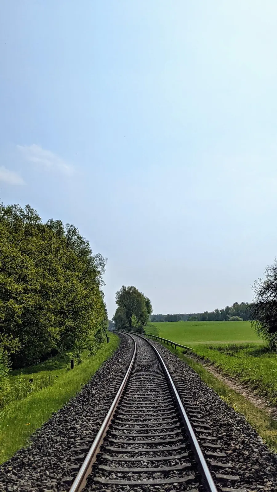 Bahngleis der Strecke nach Joachimsthal im Wald
