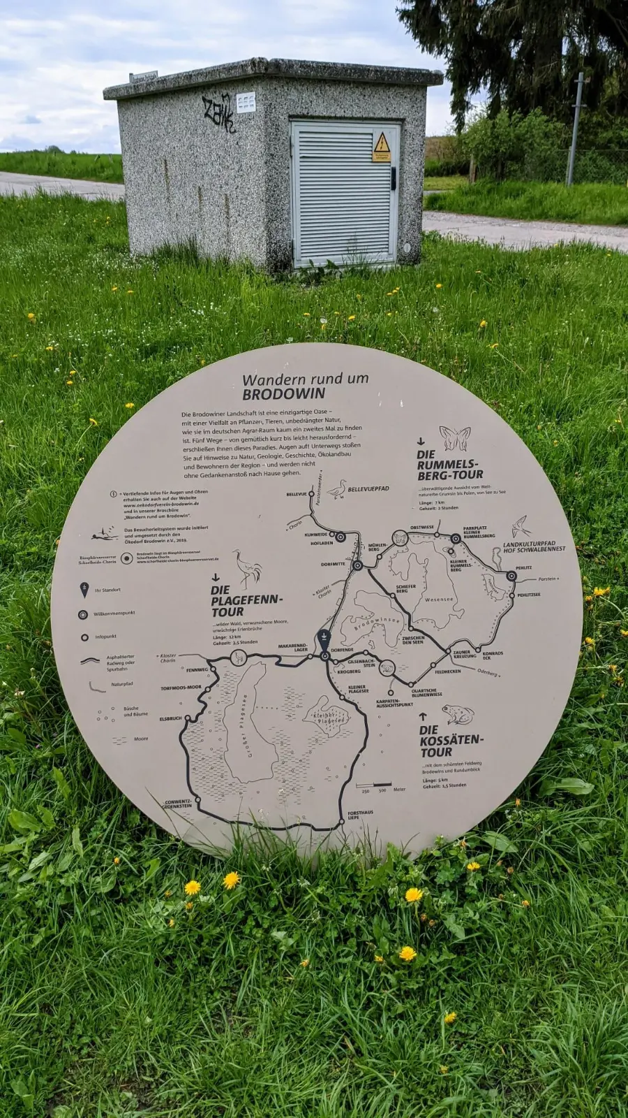 Runde Tafel Wandern rund um Brodowin mit einer Karte der Vereinswege