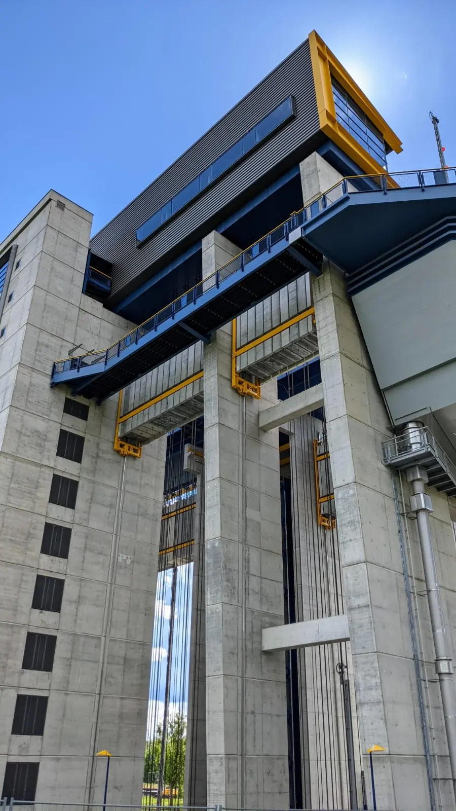 Das neue Schiffshebewerk Niederfinow im Mai 2021