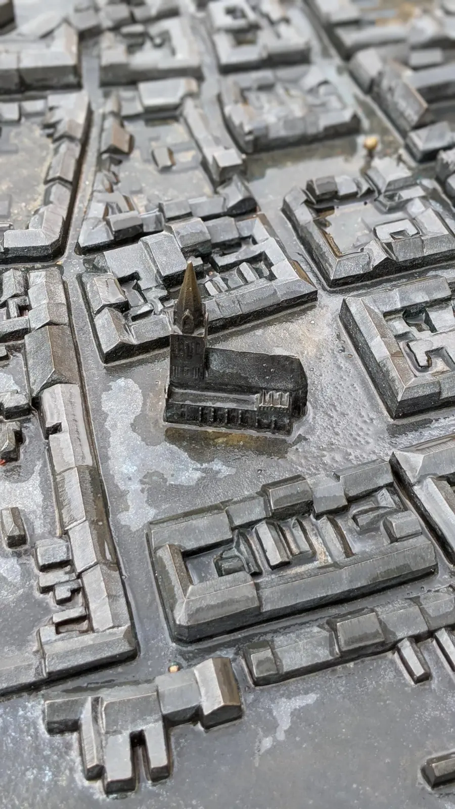 Bronzenes Stadtmodell der Eberswalder Altstadt