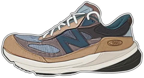 New Balance 990v6 Carhartt WIP in Braun, gezeichnet