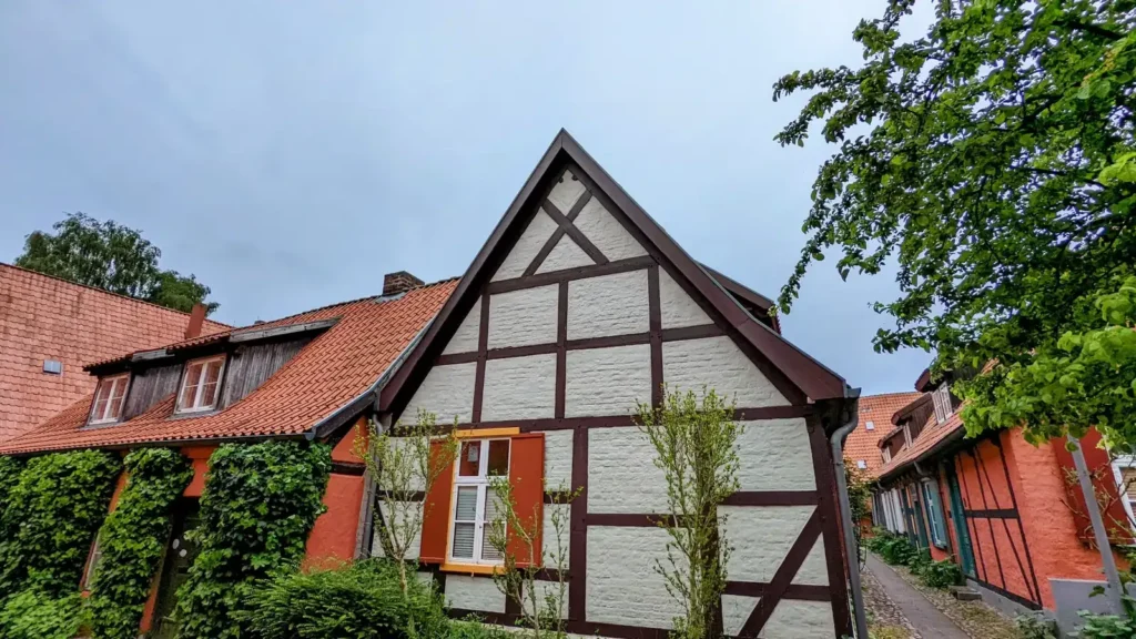 Fachwerkhaus auf dem Gelände des Heilgeistspitals in Stralsund