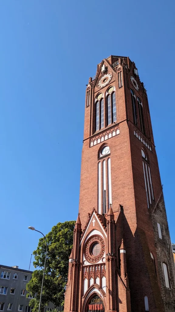 Backsteinturm der früheren Lutherkirche in Świnoujście